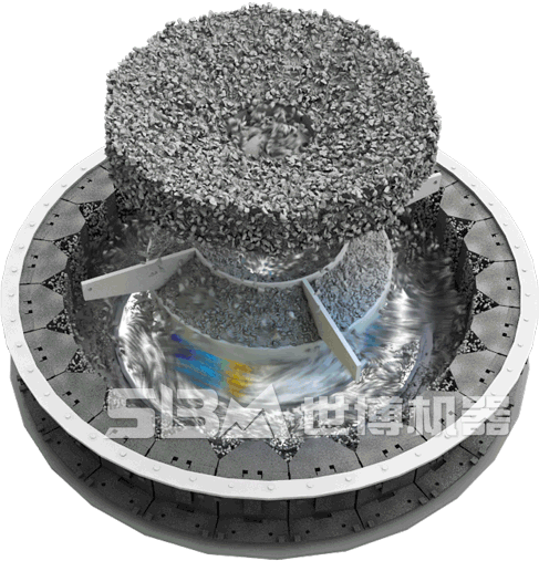 沖擊式破碎機(jī)工作原理圖