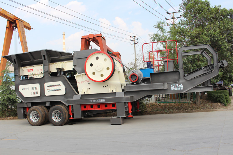 輪胎顎式移動(dòng)破碎站，半固定式移動(dòng)破碎站