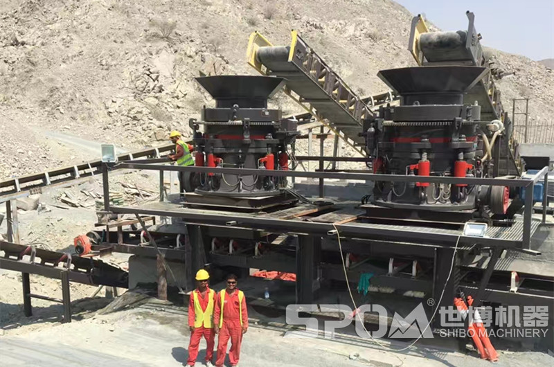 圖5，兩臺二破圓錐破碎機