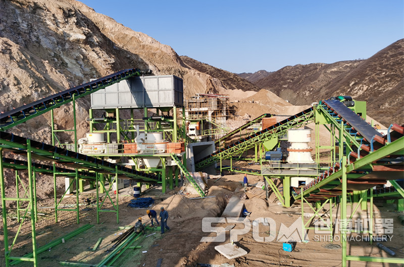 大型砂石骨料加工設(shè)備現(xiàn)場(chǎng)，客戶(hù)案例