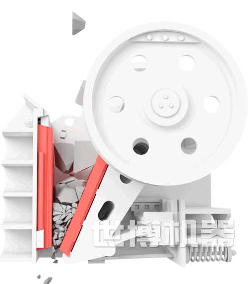 顎式破石機碾壓破碎礦石原理圖